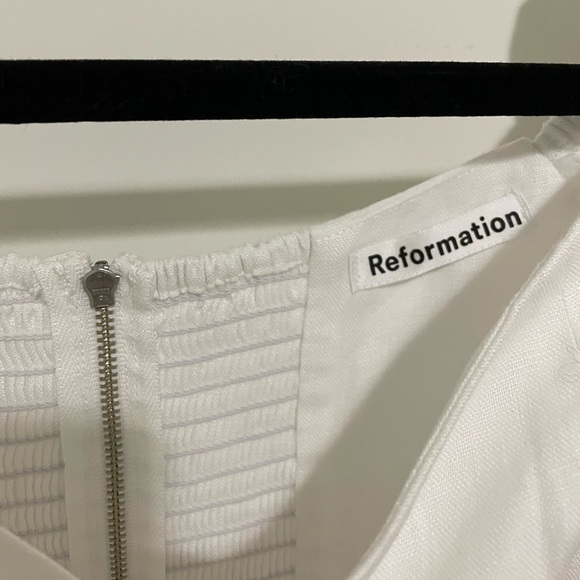 Reformation Bridgton Linen Dress White - Picture 5 of 7